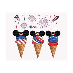 happy 4th of july png, mouse ice cream png, fourth of july png, america, american flag png, independence day png, sublimation design