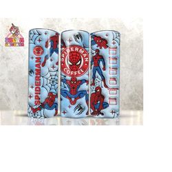 3D Inflated Hero Characters, Spider Hero 20oz Skinny Wrap, Png Sublimation,Puff Avenger Tumbler Wrap PNG, Superhero Tumbler,Boy Tumbler wrap