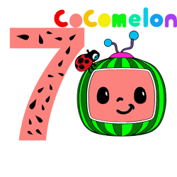 cocomelon numbers 7 svg, cocomelon png, cocomelon characters svg, cocomelon cricut svg, disney svg, instant download