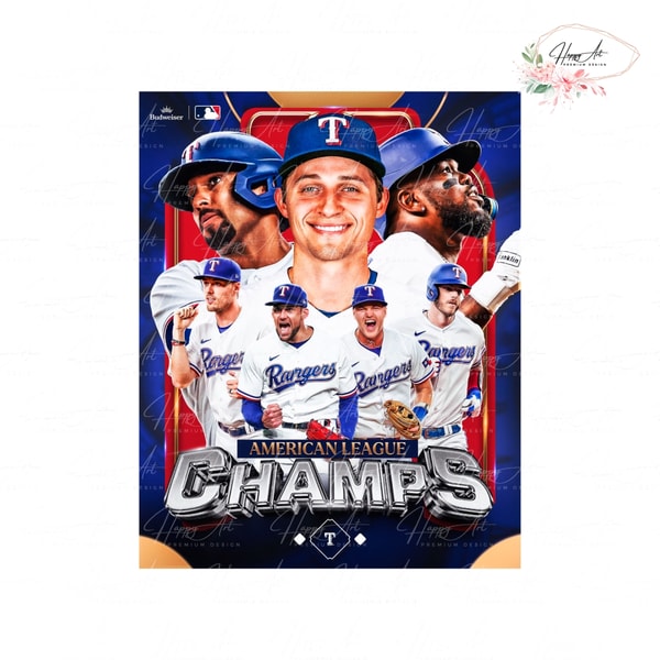 Texas Rangers American League Champs PNG Sublimation - Inspire Uplift