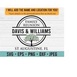 family reunion personalized svg | family reunion svg | custom family reunion svg files for cricut silhouette | family ga