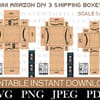 Mini Amazon Box 1:6 Template, Printable Packages, DIY Paper - Inspire ...