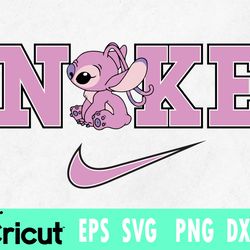lilo and stitch angel svg, dxf, nike stitch logo, cute stitch angel svg , stitch angel face cricut , cut files