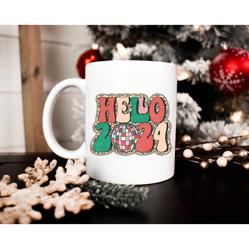 Hello 2024 Coffee Mug  Hot Chocolate Mug  Christmas Gift  Christmas Decor  Ceramic Mug 11oz - 1.jpg