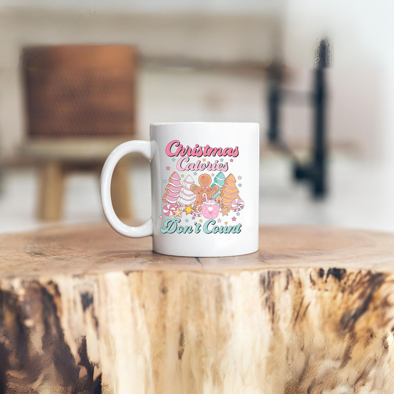 Christmas Calories Don't Count Coffee Mug - Funny Christmas Mugs - Festive Hot Chocolate Mug - Retro Christmas Mug - Funny Christmas Gift- - 2.jpg