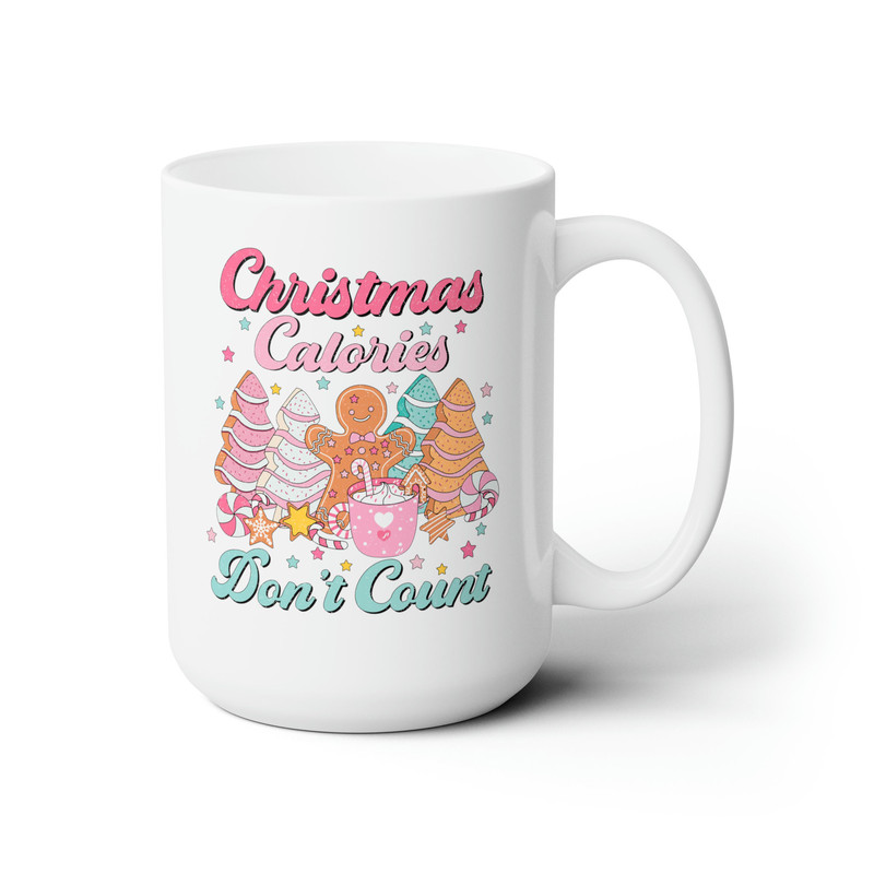 Christmas Calories Don't Count Coffee Mug - Funny Christmas Mugs - Festive Hot Chocolate Mug - Retro Christmas Mug - Funny Christmas Gift- - 3.jpg
