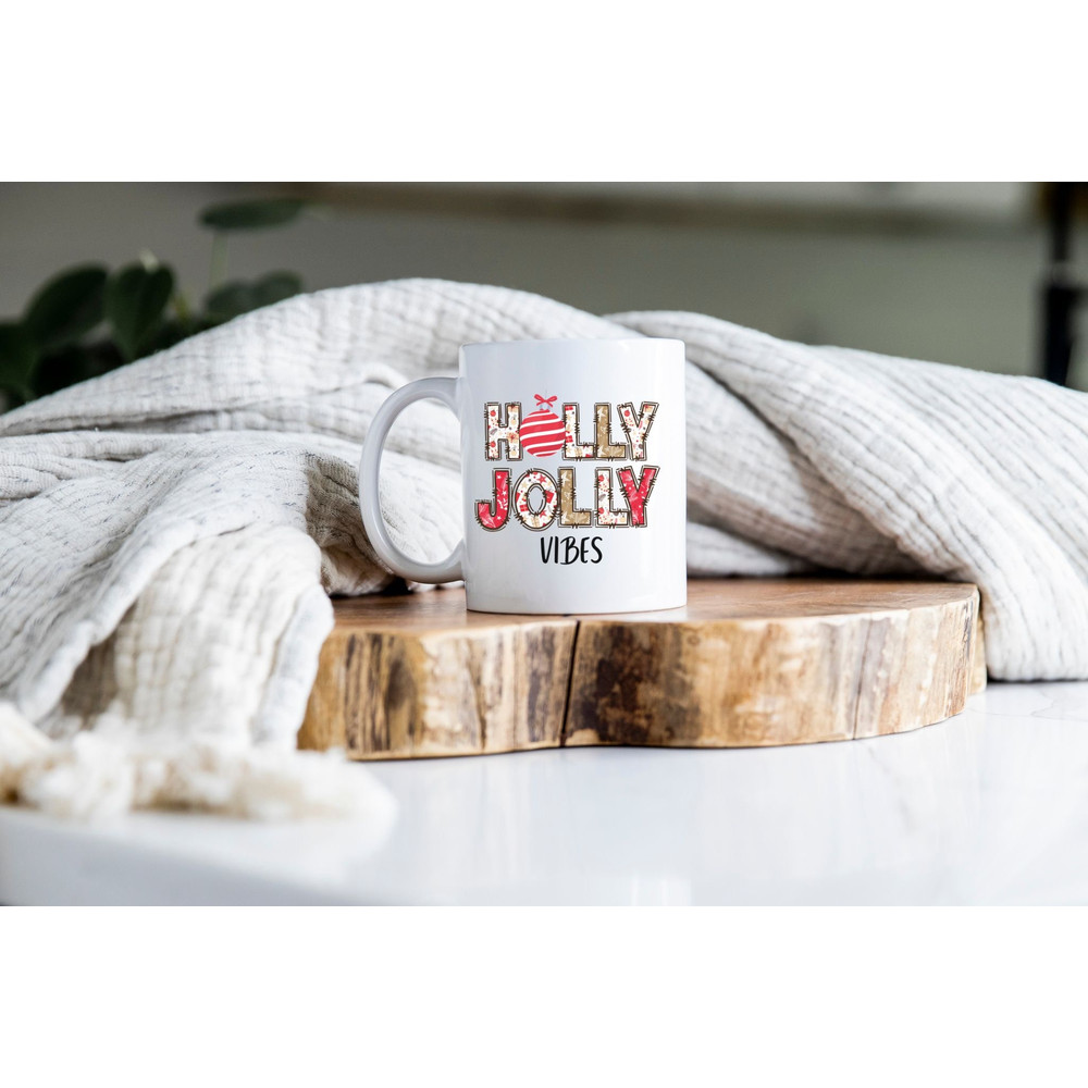 Holly Jolly Chirstmas Mug - Winter Cozy Mug - Festive Coffee Cup - Holiday Gifts- - 2.jpg