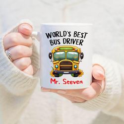 bus driver mug personalized,bus driver gift, bus driver tumbler