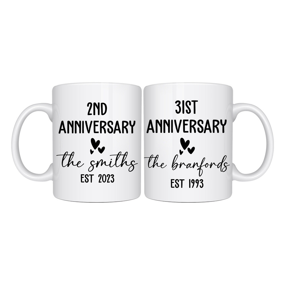 Custom Wedding Anniversary Mug, Anniversary Gift For Couple,10th Anniversary Gift,20th Years Together Mug,Custom Years Parents Gift For Him - 1.jpg