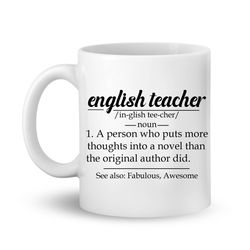 english teacher mug, teacher coffee, fun teacher