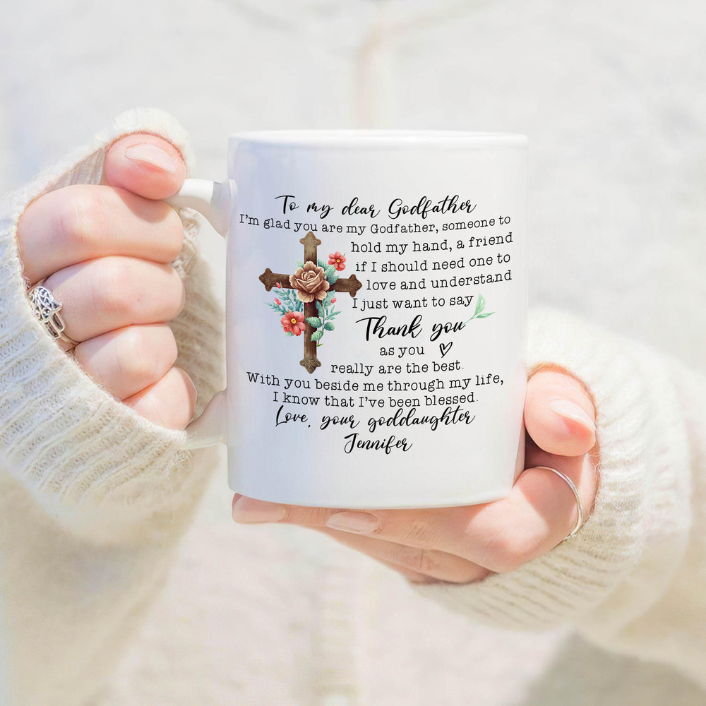 Godfather Mug, Personalized Mug For Godparent, Custom Mug For Godfather, Fathers Day Gift, Godparent Gift, Dad Mugs - 1.jpg