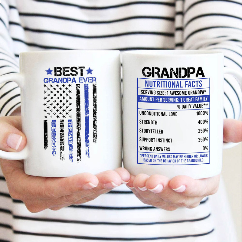 Grandpa Gifts Coffee Mug, America Flag Mug, Grandpa Nutritional Facts Mugs, Gift For Grandpa - 1.jpg