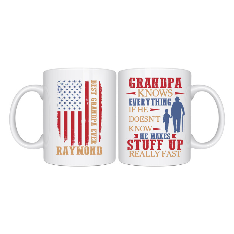 Grandpa Mug Gift, Grandad Birthday Day Gift, Mug Gift For Dad, Fathers Day Gift, Christmas Gift, Personalized Gift from Grandchildren - 1.jpg
