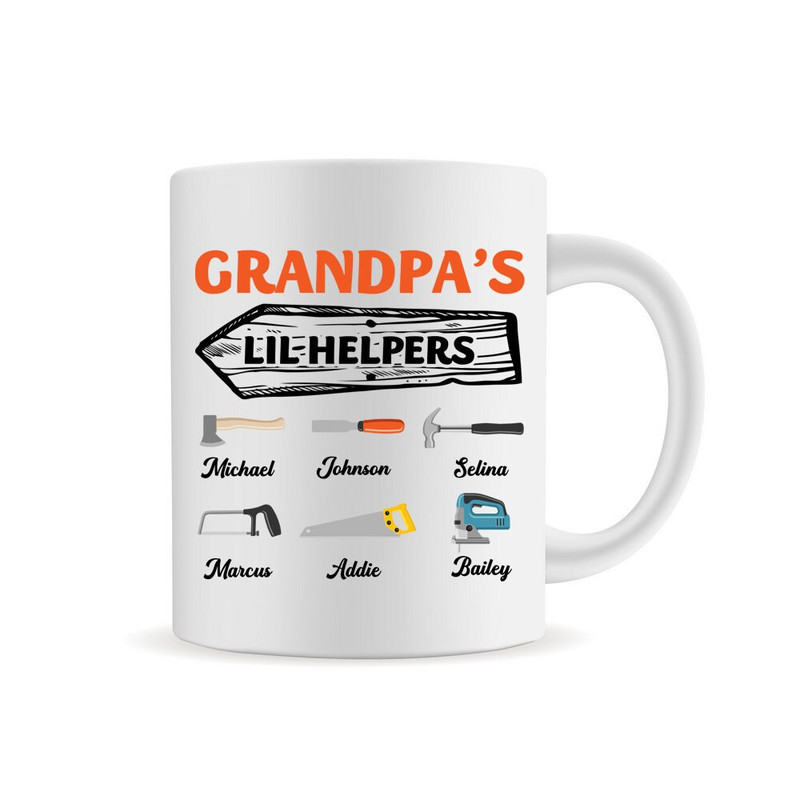Grandpa's Little Helpers Mug Gift,Grandad Birthday Day Gift,Gift For Dad, Fathers Day, Christmas Gift, Personalized Gift from Grandchildren - 1.jpg
