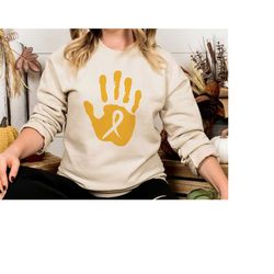 childhood cancer sweatshirt, cancer awareness sweatshirt, childhood cancer warrior hoodie, gold ribbon sweatshirt, child