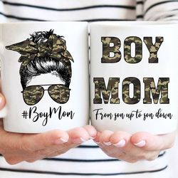 mom of boys coffee mug, mothers day gift mug, army mom mug