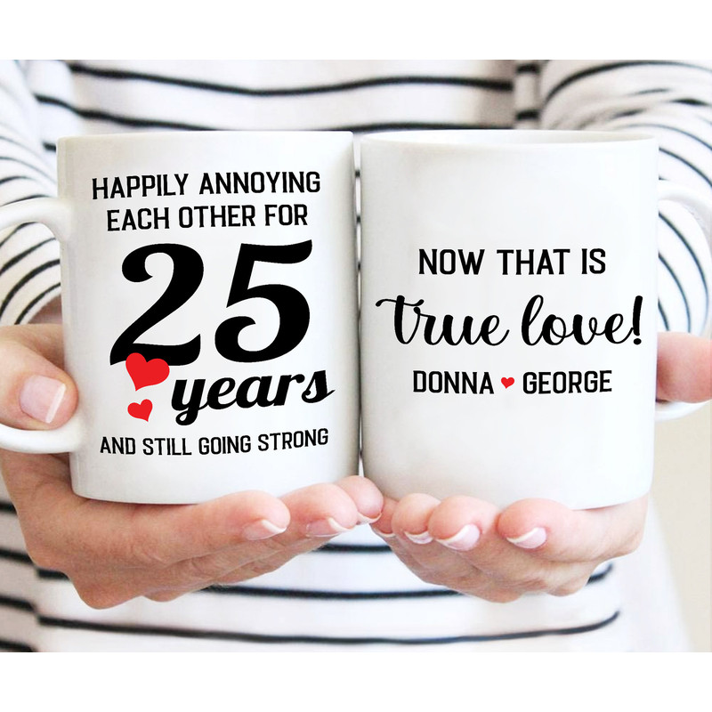 Personalized 25 Years Anniversary Mug, 25 Years Anniversary Gift, Gift For 25 Years Anniversary, 25th Anniversary Gift - 1.jpg