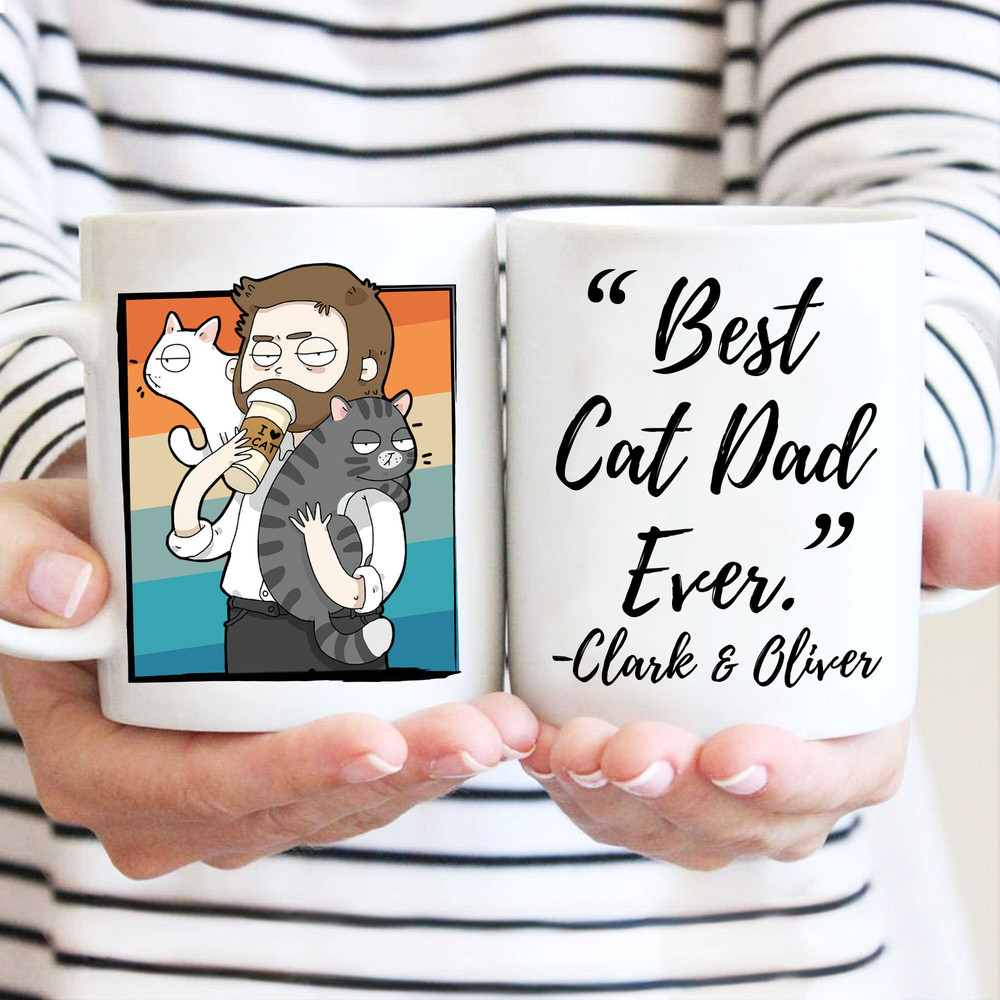 Personalized Best Cat Dad Ever Mug, Cat Dad Mug, Cat Dad Gifts, Cat Lover Gifts For Men, Cat Dad Coffee Mug, Cat Dad Birthday Gift - 1.jpg
