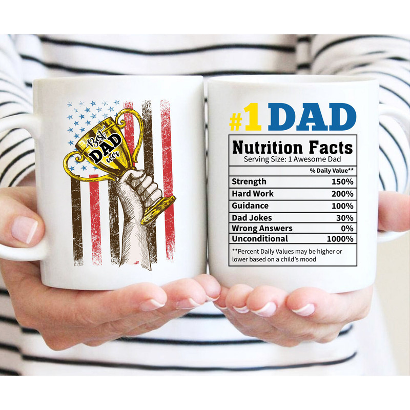 Personalized Best Dad Ever Mug, Fathers Day Mug, Gift For Him, Dad Nutrition Facts Mug, Memorial Father Mug, Gift From Kids, Christmas - 1.jpg