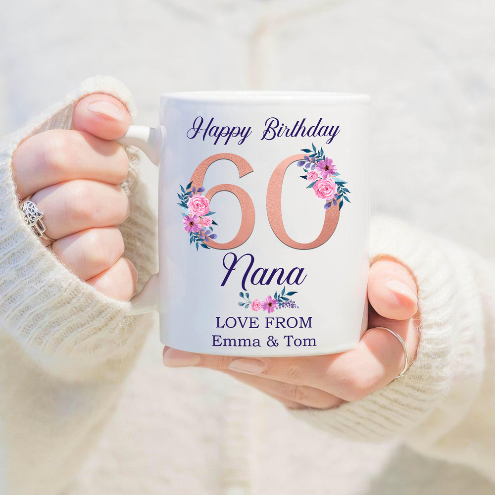 Personalized Birthday Nana Mug, 60 Years Old Mug, 60th Birthday Gift, Since 1963 Mug, Coffee Mug For Grandma, Grandma Coffee Mug - 1.jpg