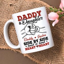 personalized father daughter mug, fathers day gift mug, gift for dad