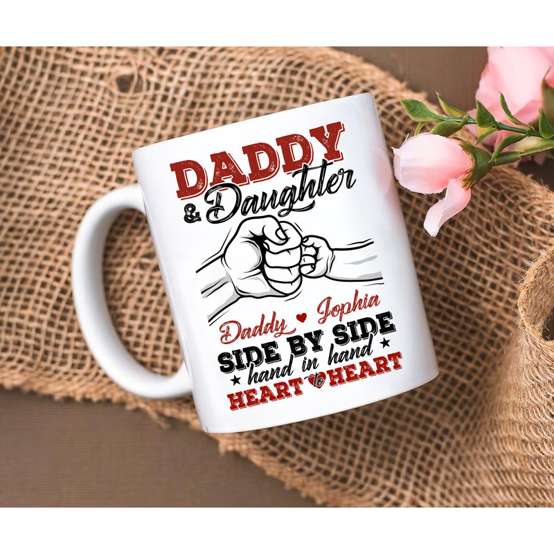 Personalized Father Daughter Mug, Father's Day Gift Mug, Gift For Dad, Custom Name Daughters Mug, Coffee Mug For Daughter - 1.jpg