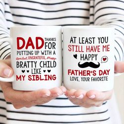 personalized name coffee mug for dad, fathers day gift mug, custom name mug gift