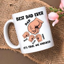 personalized name gift mug, custom dad coffee mug, fathers day gift mug for dad