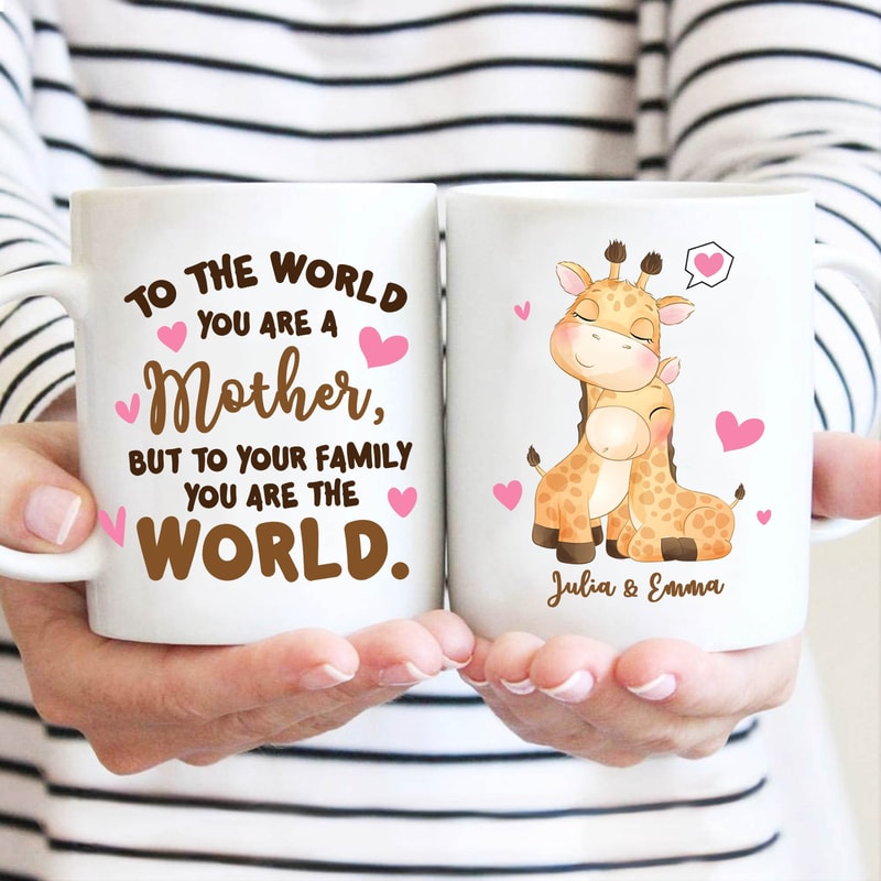 Personalized Name Gift Mug, The World You Are A Mother Coffee Mug, Funny Quote Mug For Mom, Mother's Day Gift Mug - 1.jpg