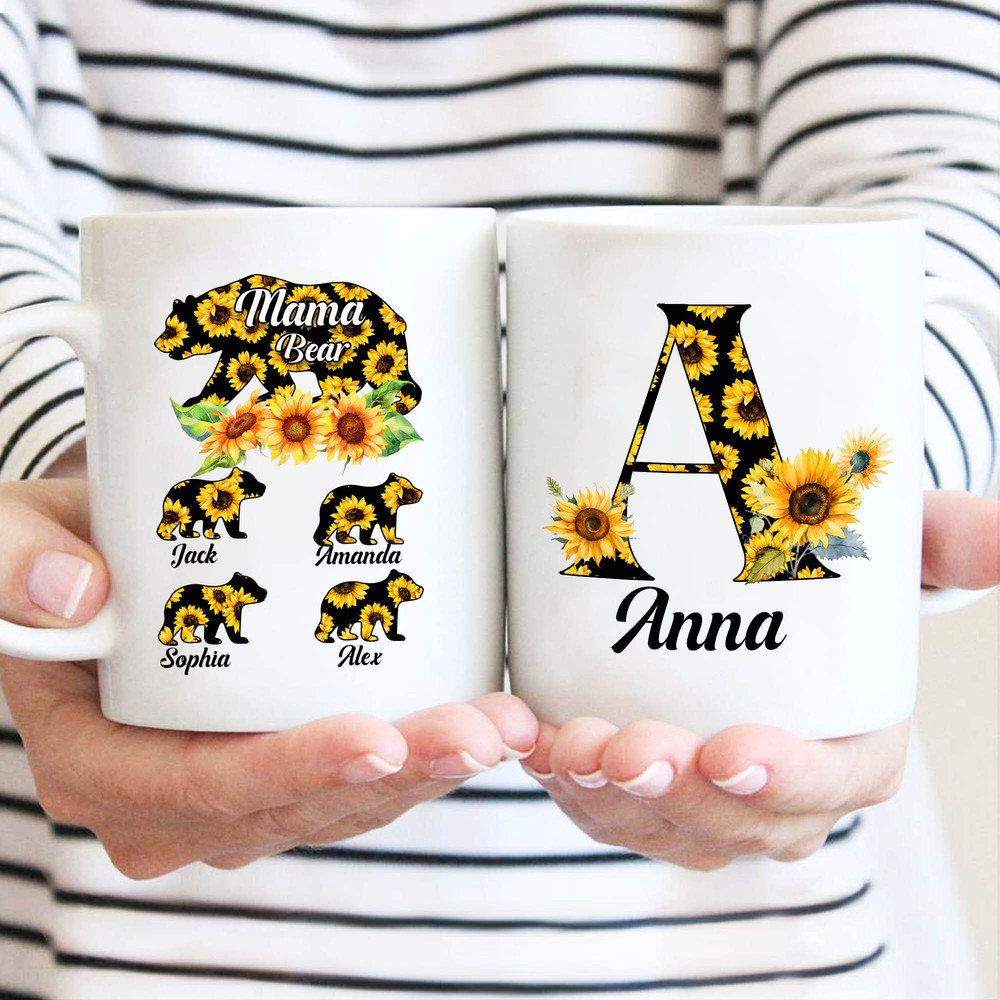 Personalized Name Mommy Bear Mug, Custom Name Kids Daughter Son Mug Gift, Bear Lover Mug For Mom, Mother's Day Gift Mug - 1.jpg