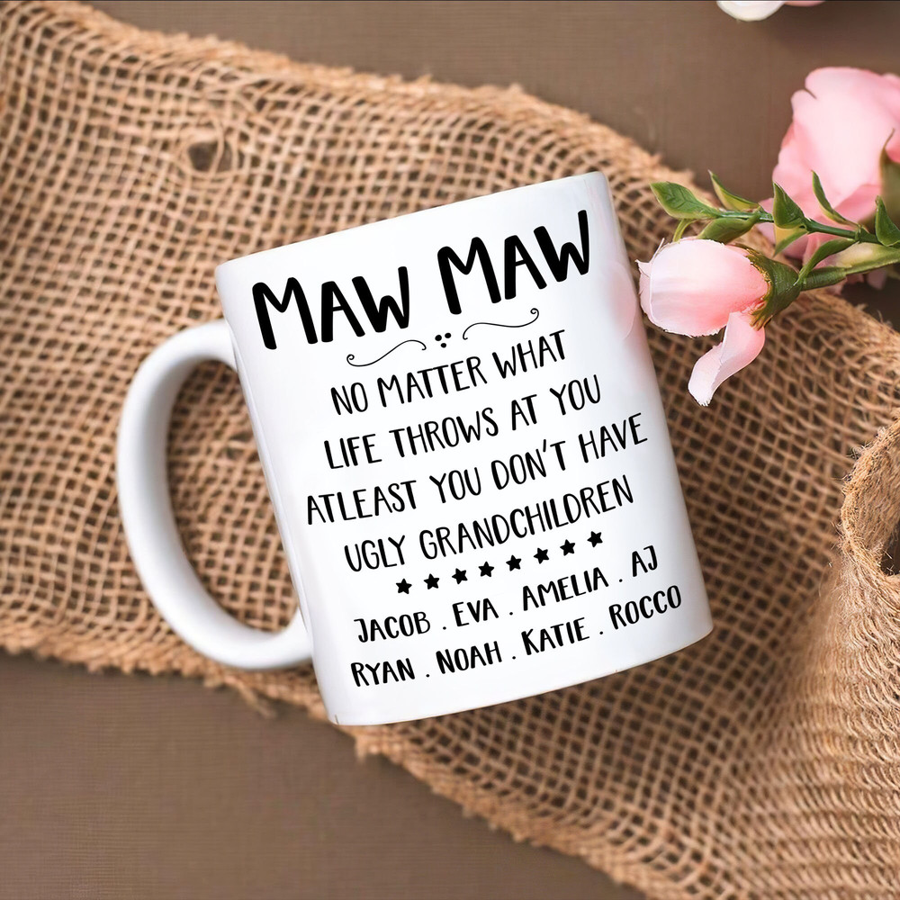 Personalized No Matter How Life Throw At You Mug, Grandma Mug, Granny Mug, Grammie Gift, Grammy Gift, Mothers Day Gift - 1.jpg