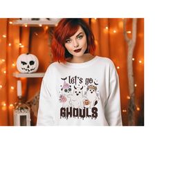 let's go ghouls sweatshirt, halloween ghouls hoodie, halloween matching sweatshirt, retro halloween sweatshirt, vintage