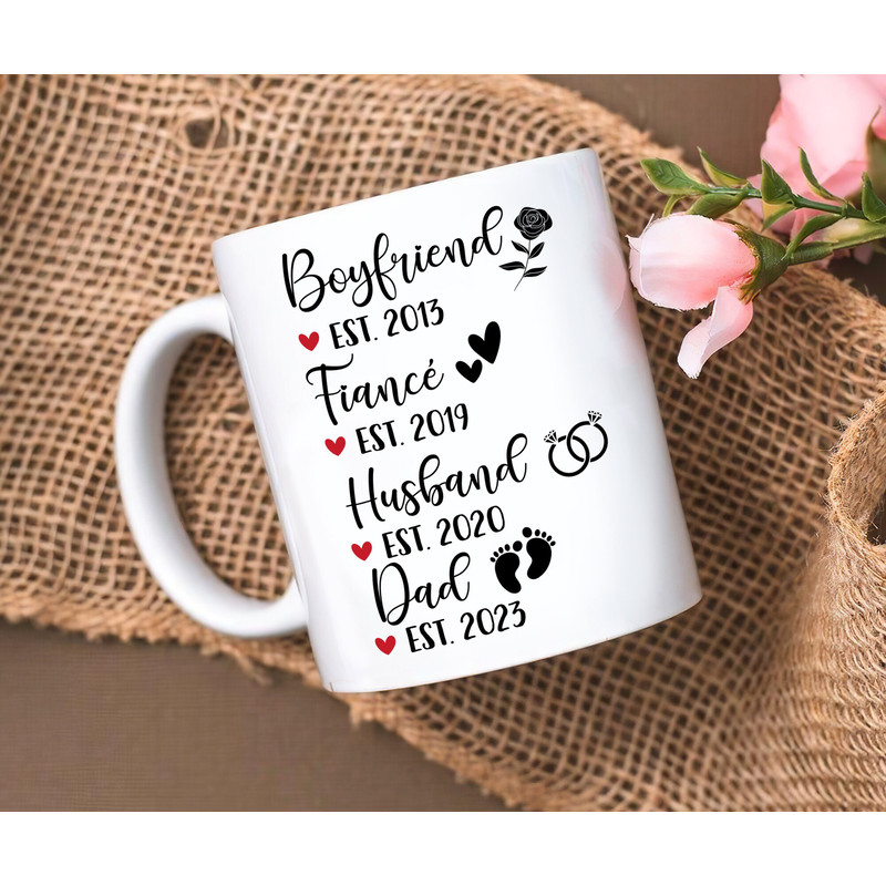Personalized Year Mug For Dad, New Dad Gift Mugs, Father's Day Gift Mug, Pregnancy Announcement Mug Gift For New Dad - 1.jpg
