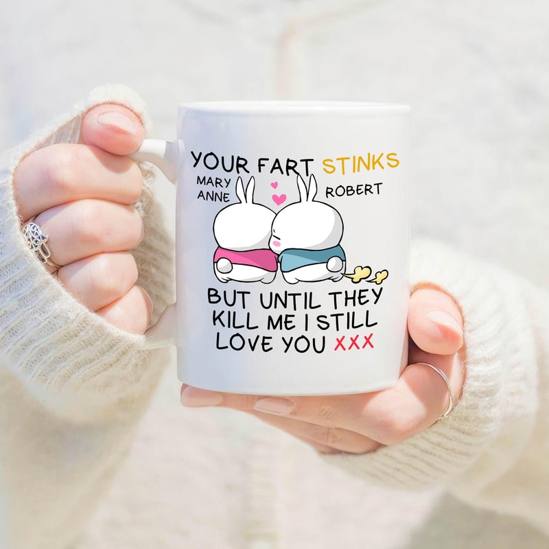 Personalized Your Fart Stinks Mug, Wedding Anniversary Mug, Custom Name Date Mug, Gift For Husband, Gift For Boyfriend, Farting Mug - 1.jpg