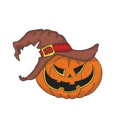 halloween pumpkin embroidery design, 2 sizes, instant download