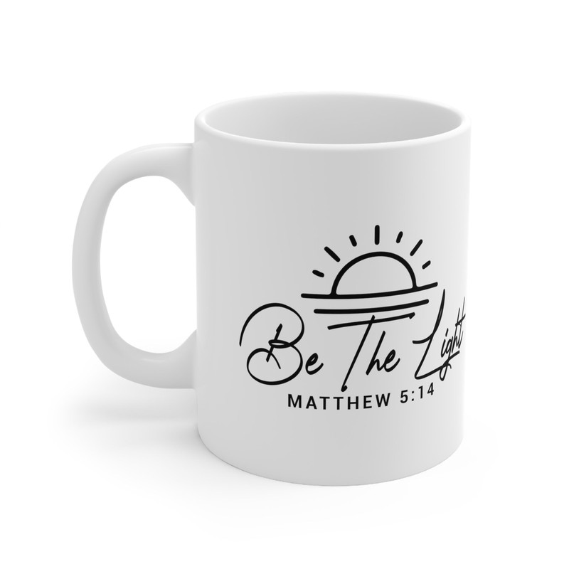 Christian Mugs Be the Light Mathew 514 Bible Verse Christian religious Mug Faith Mug Tea Cup Coffee Mug Ceramic Mug 11oz - 4.jpg