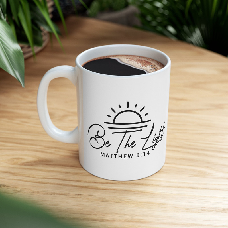Christian Mugs Be the Light Mathew 514 Bible Verse Christian religious Mug Faith Mug Tea Cup Coffee Mug Ceramic Mug 11oz - 7.jpg