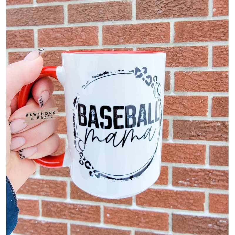 Baseball mama, mom sports mugs, baseball, softball, Mom mugs, Dishwasher Safe mug - 1.jpg