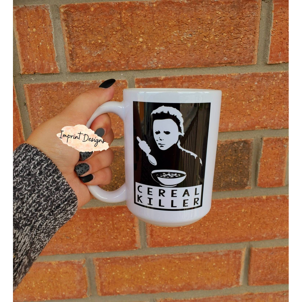 Cereal killer, Serial Killer, Scary movies, Halloween, Michael Myers, Horror movies, Coffee Lover, Tea mug, Coffee mug, Dishwasher Safe mug - 1.jpg