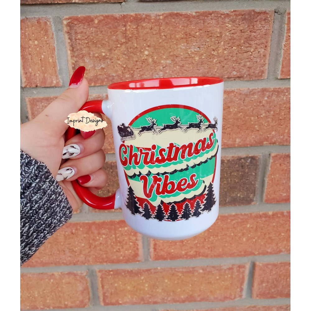 Christmas Vibes, Holiday Cheer, Christmas mug, stocking stuffer, Tea mug, Coffee mug, Dishwasher Safe mug - 1.jpg