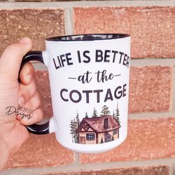 cottage mug, in the bush, vacation items, id rather be, coffee mugs