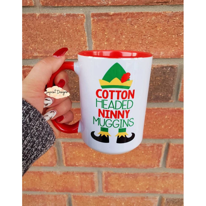 Cotton Headed Ninny Muggins, Elf, Christmas mug, ceramic coffee mug, Tea mug, Coffee mug, Dishwasher Safe mug - 1.jpg
