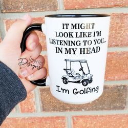 golfing mug, golfers gift, tea mug, coffee mug, dishwasher safe mug