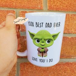 happy fathers day, yoda, yoda beat dad, star wars, baby yoda, yoda mug,funn