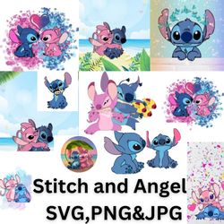 stitch and angel logo template , t-shirt svg design, cap svg design , svg sticker download