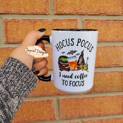 hocus pocus i need coffee to focus, sanderson sisters, halloween items, cof