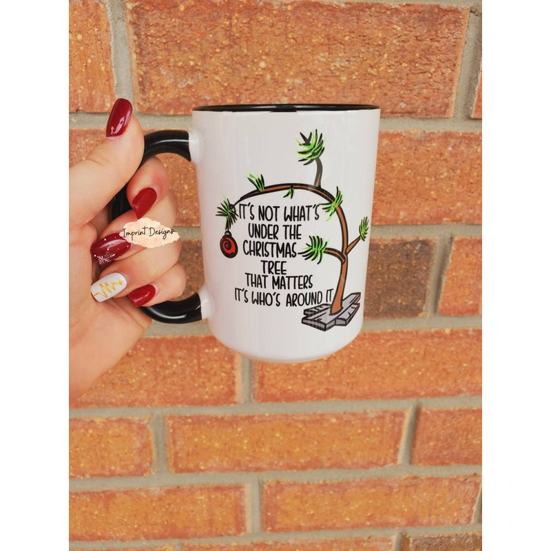 It's not what's under the Christmas that matters, Charlie brown, Christmas mug, stocking stuffer, Tea mug, Coffee mug, Dishwasher Safe mug - 1.jpg