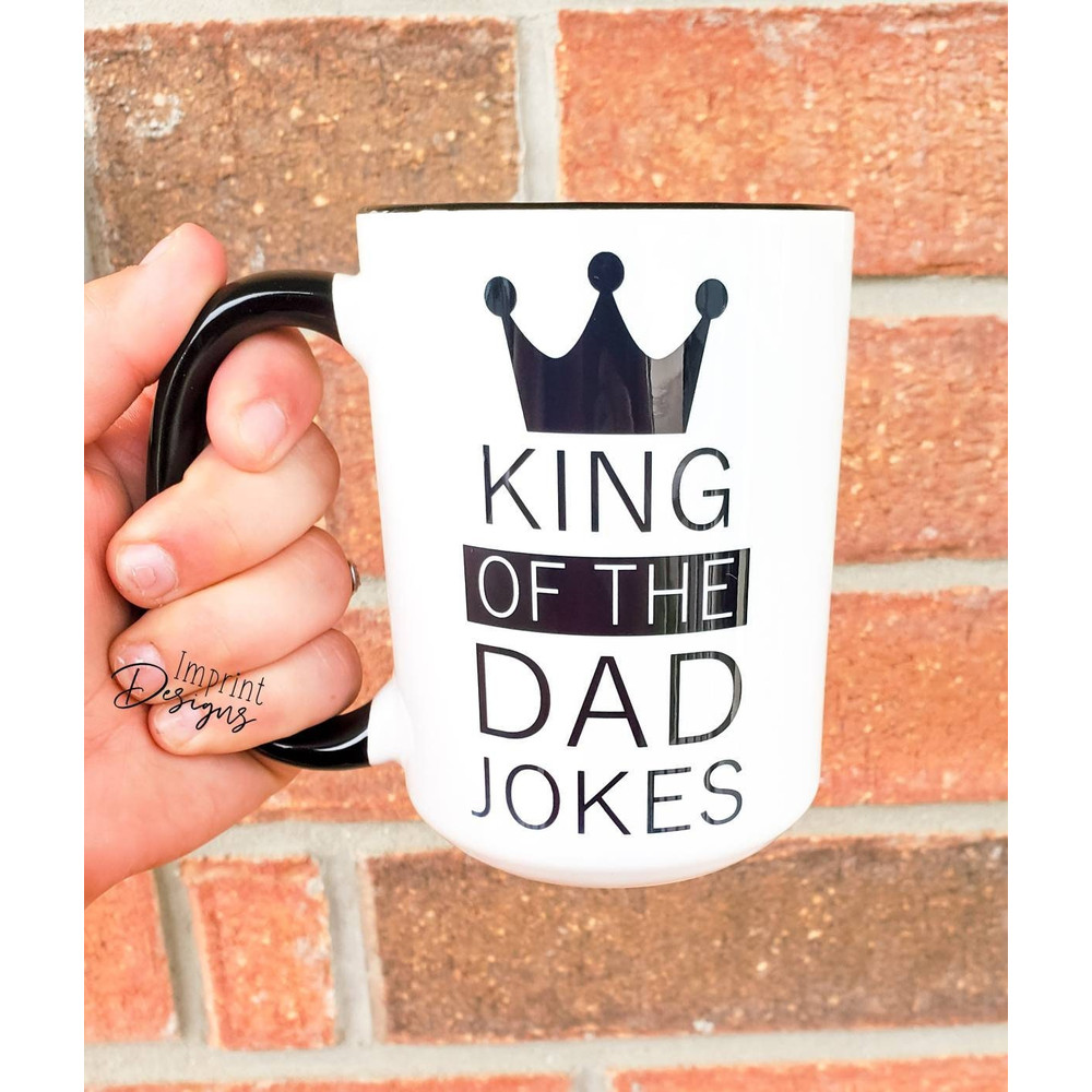 King of the Dad jokes, Fathers day from son from daughter,bonus dad,step kid gifts, dad gift - 1.jpg