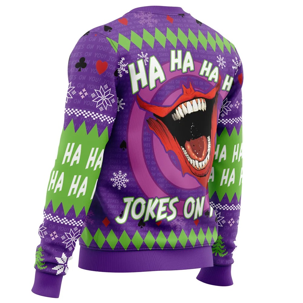 Ha ha ha happy Christmas Joker All Over Print Hoodie 3D Zip Hoodie 3D Ugly Christmas Sweater 3D Fleece Hoodie