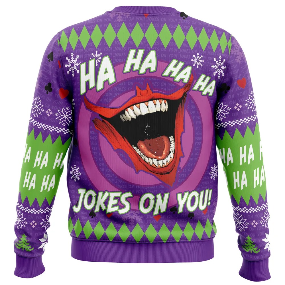 Ha ha ha happy Christmas Joker All Over Print Hoodie 3D Zip Hoodie 3D Ugly Christmas Sweater 3D Fleece Hoodie